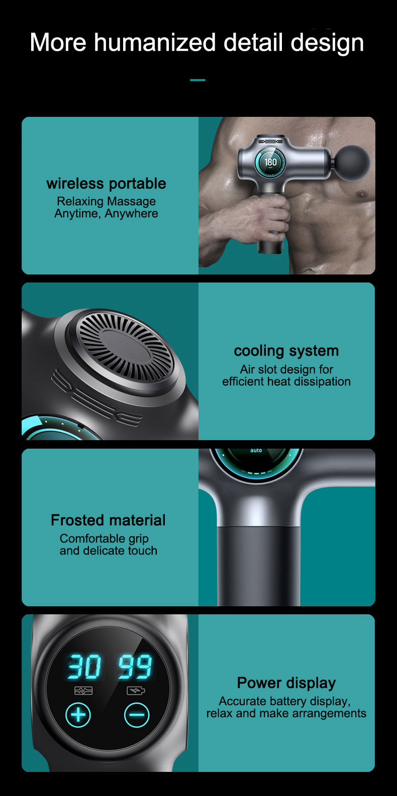 Orco Pro LF5 Muscle Massage Gun, Powerful and Quiet Massage Gun Deep Tissue Percussion Massager Gun for Athletes, Electric Back Massagers, Handheld Portable Body Massager Gun Ideal Gifts