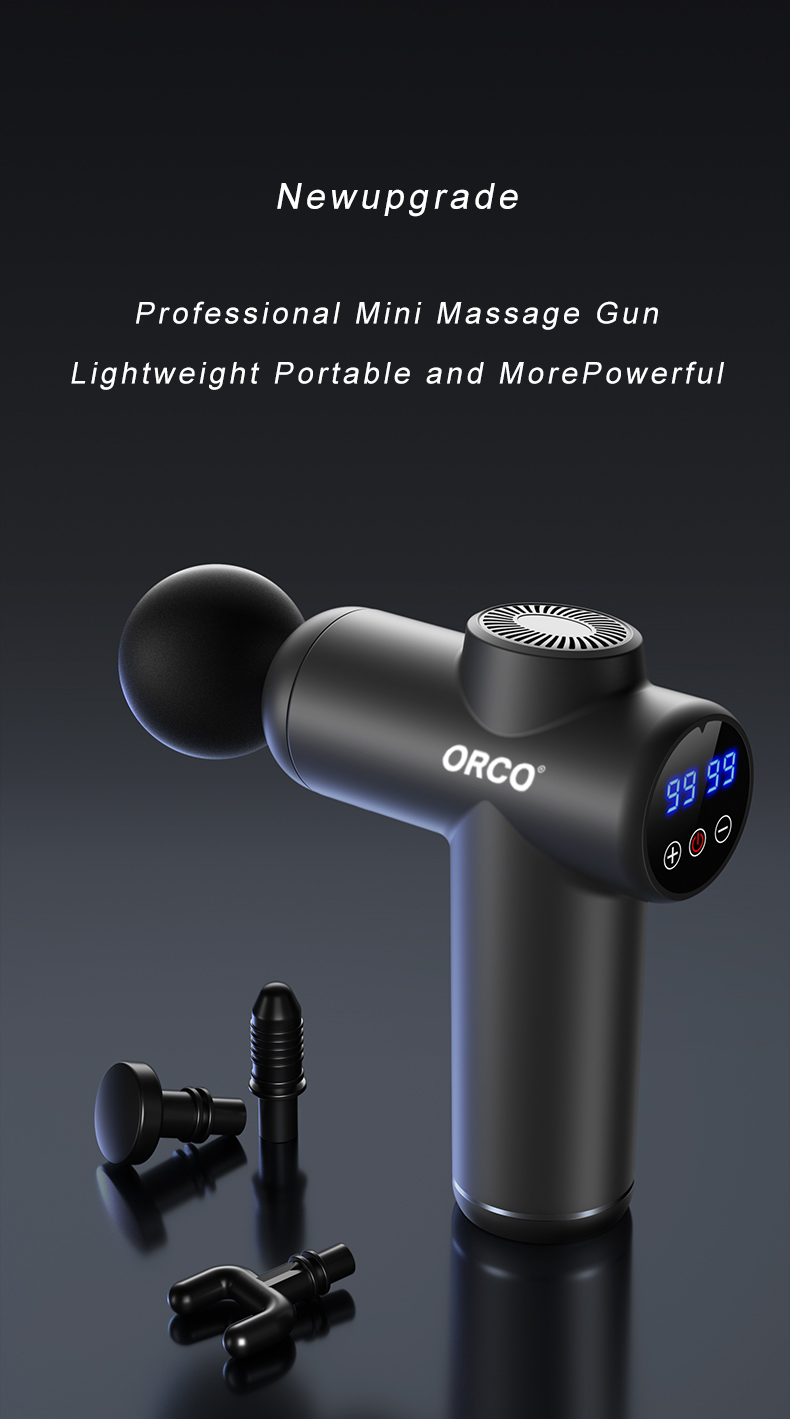 Orco Muscle Massage Gun, Powerful and Quiet Massage Gun Deep Tissue Percussion Massager Gun for Athletes, Electric Back Massagers, Handheld Portable Body Massager Gun Ideal Gifts