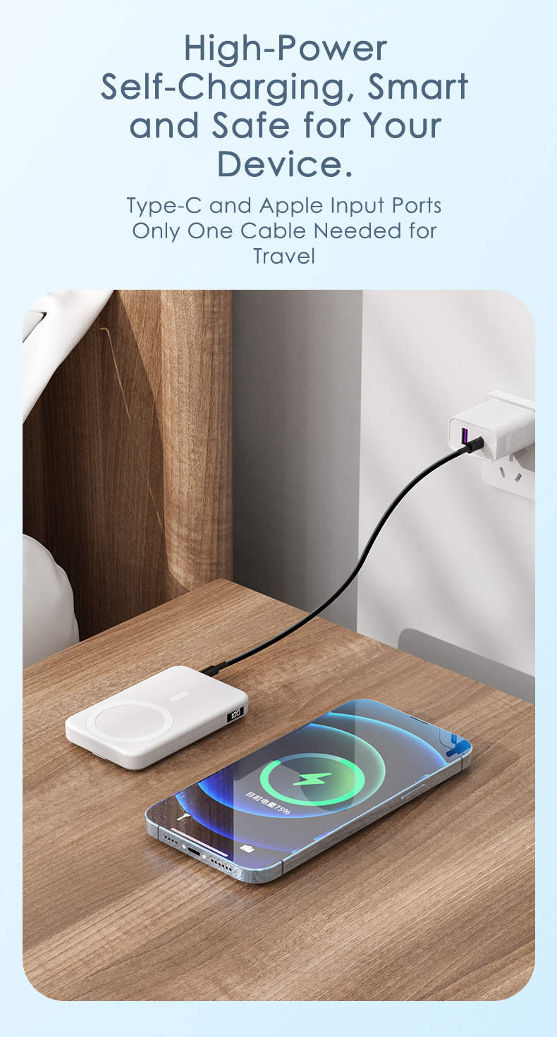 Orco Power Bank 10000 Mah Magsafe Fast Wireless Charging For Apple Iphone Samsung