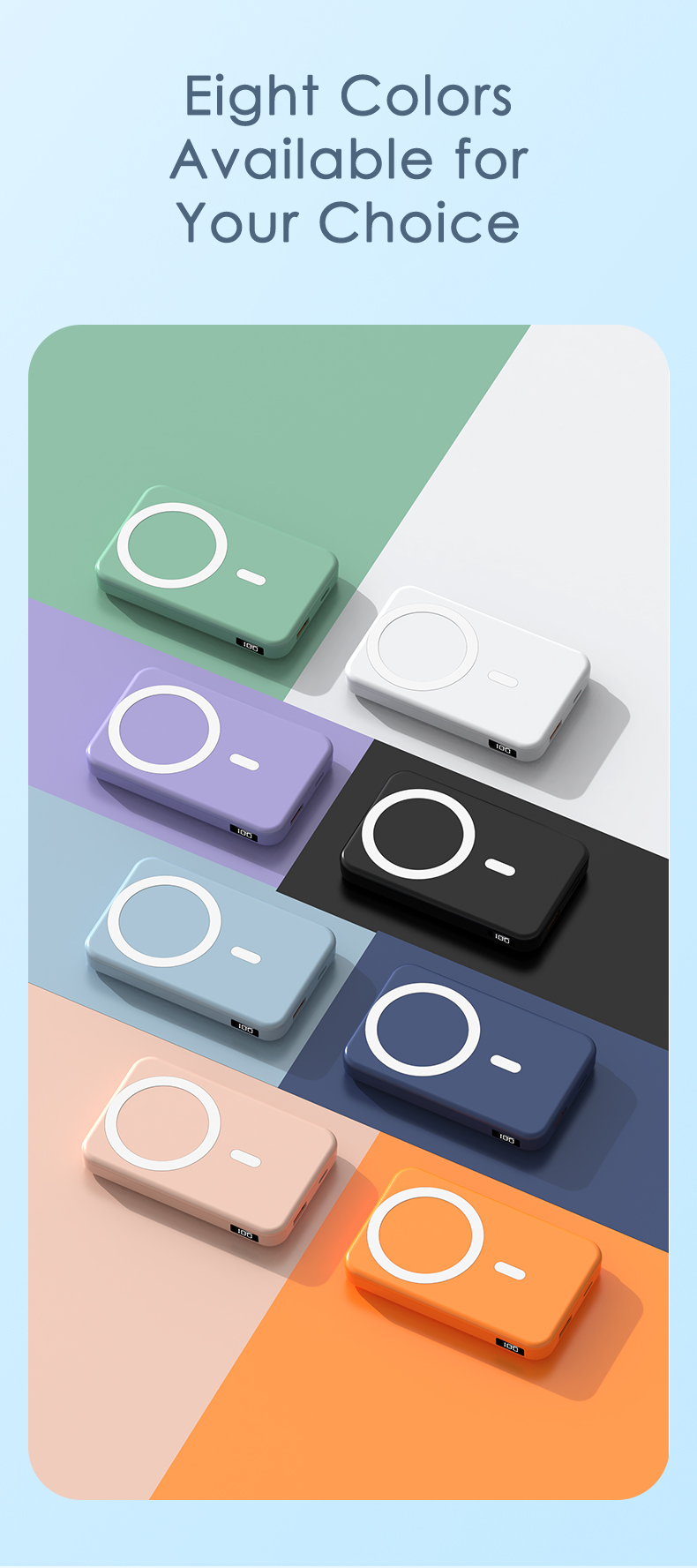 Orco Power Bank 10000 Mah Magsafe Fast Wireless Charging For Apple Iphone Samsung