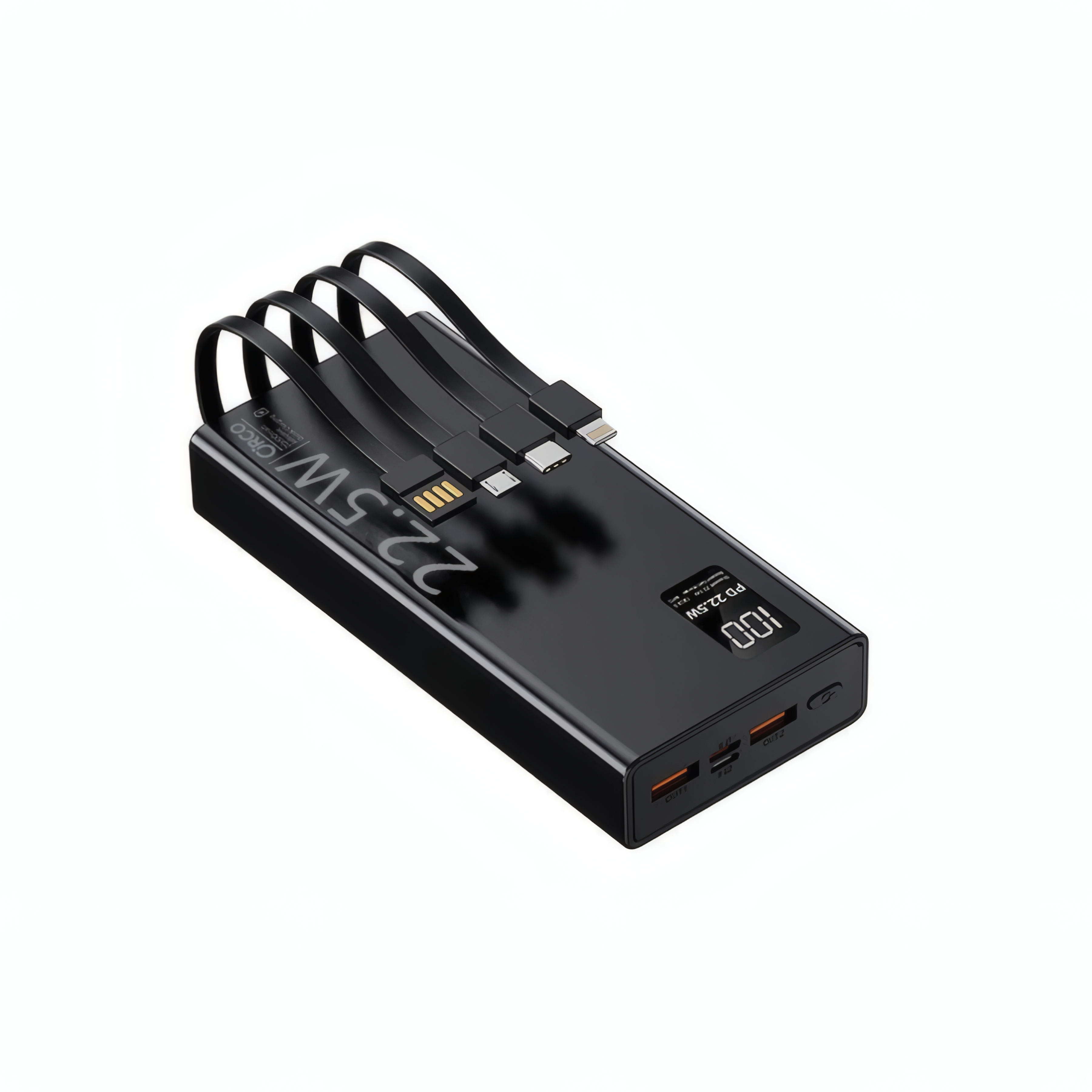 Orco 22.5W Power Bank, 20000mAh Laptop Portable Charger, USB C, Smart Digital Display For Iphone 16, Ipad, Macbook, Androids