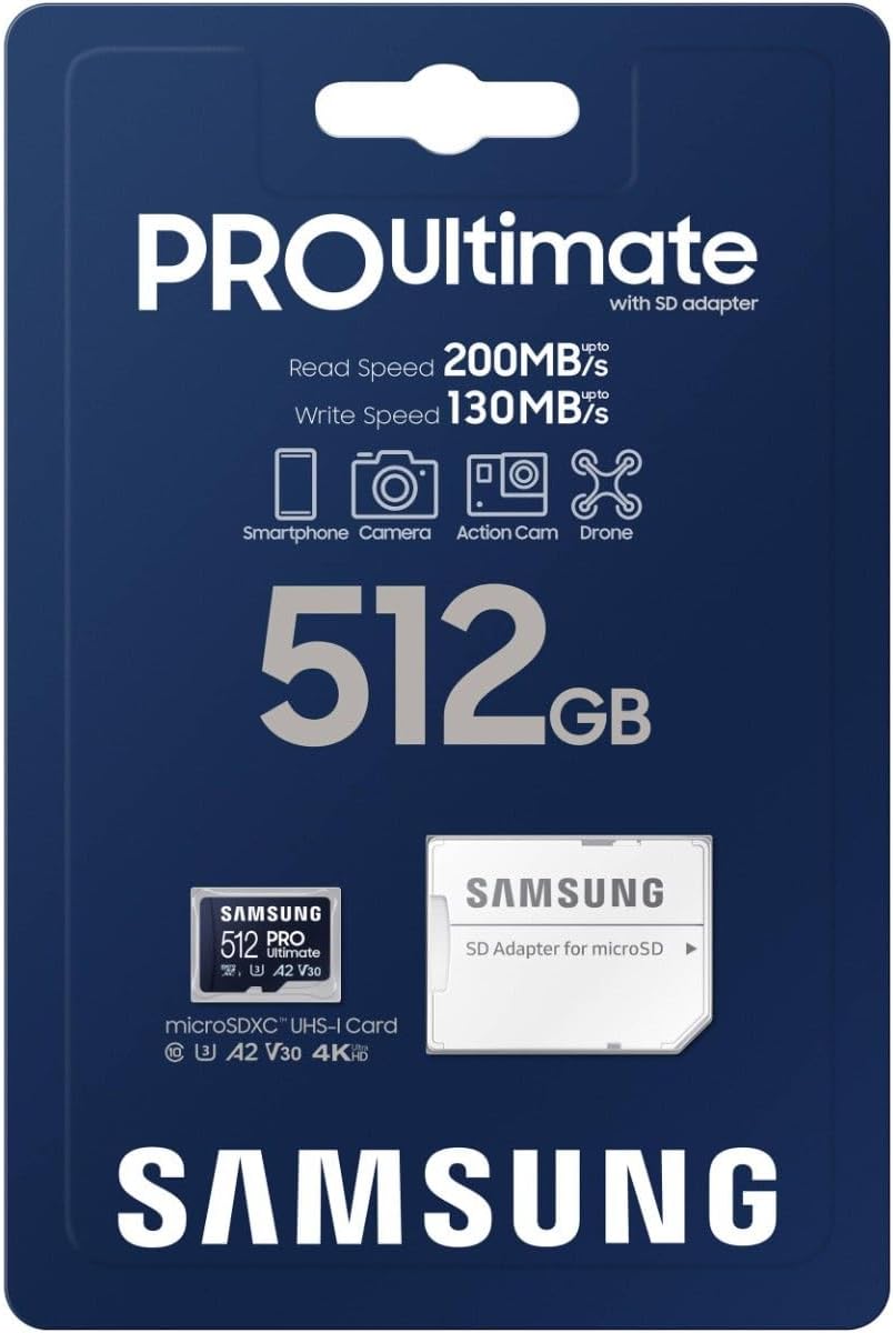 SAMSUNG PRO Ultimate Micro SD Memory Card + Adapter 200 MB/s