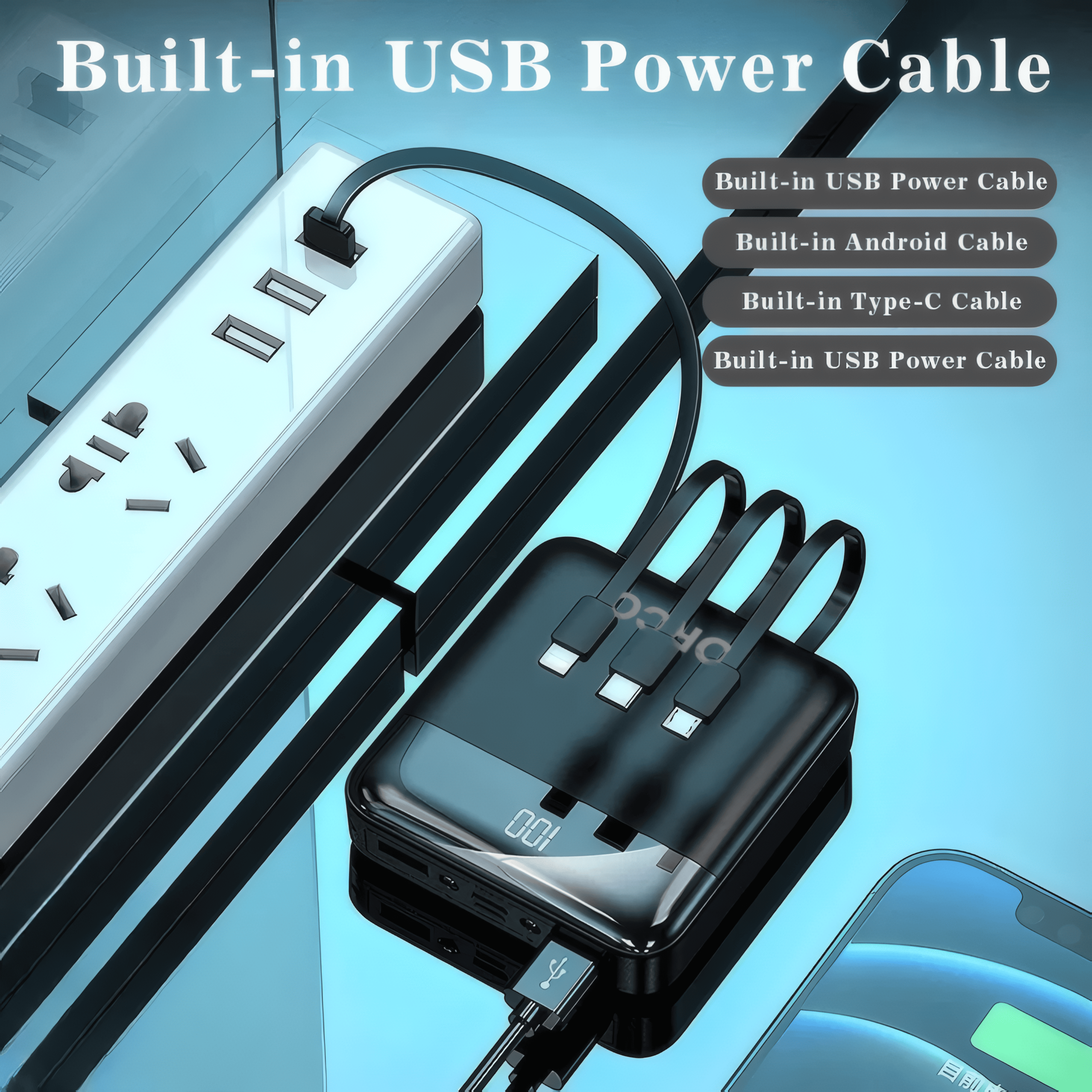 Orco 22.5W Power Bank, 10000mAh Slim USB C Portable Charger Fast Charging Battery Pack for iPhones,Samsung,Laptop,Ipad