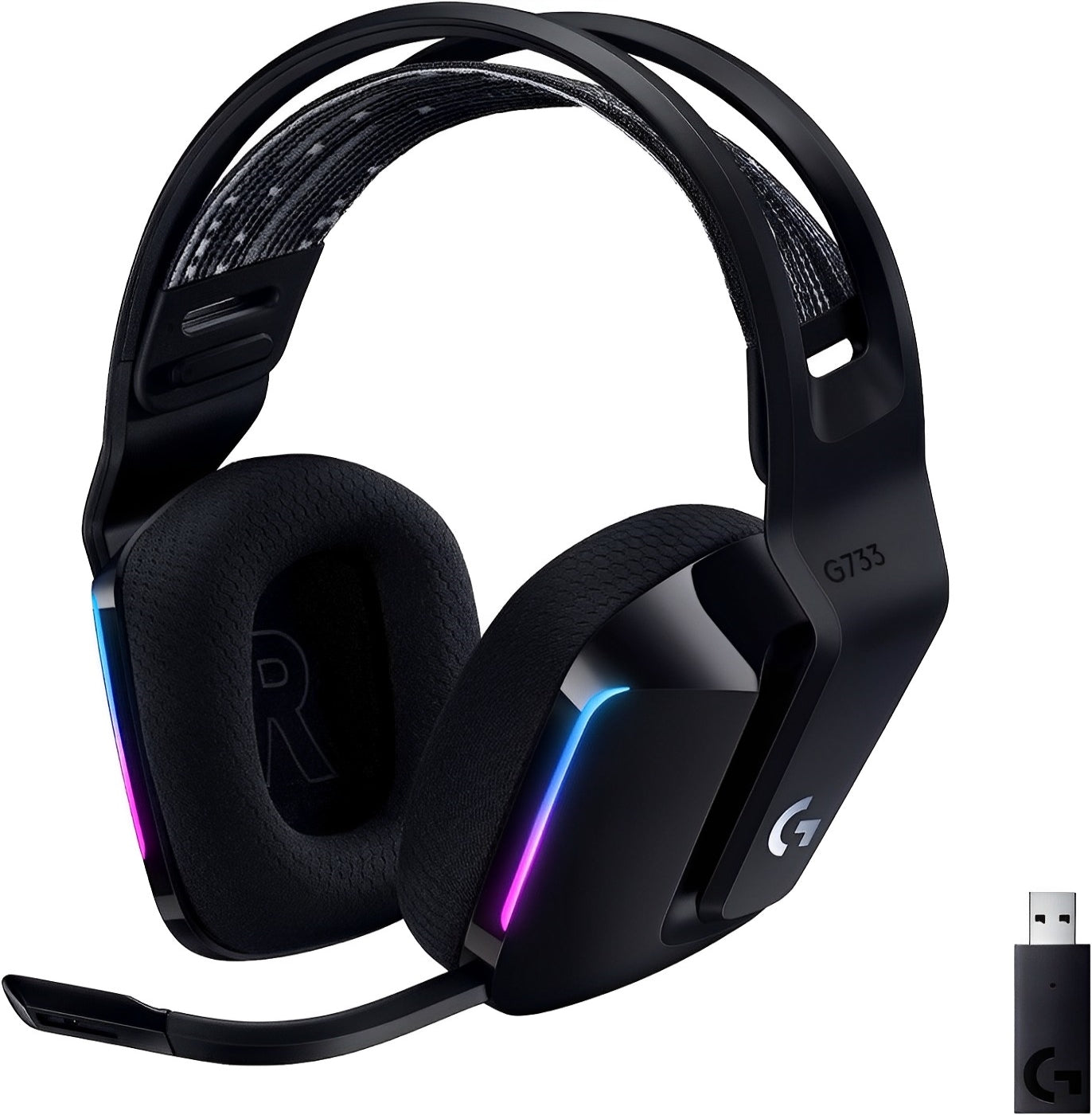 Logitech G733 Wireless Gaming Headset Black, White