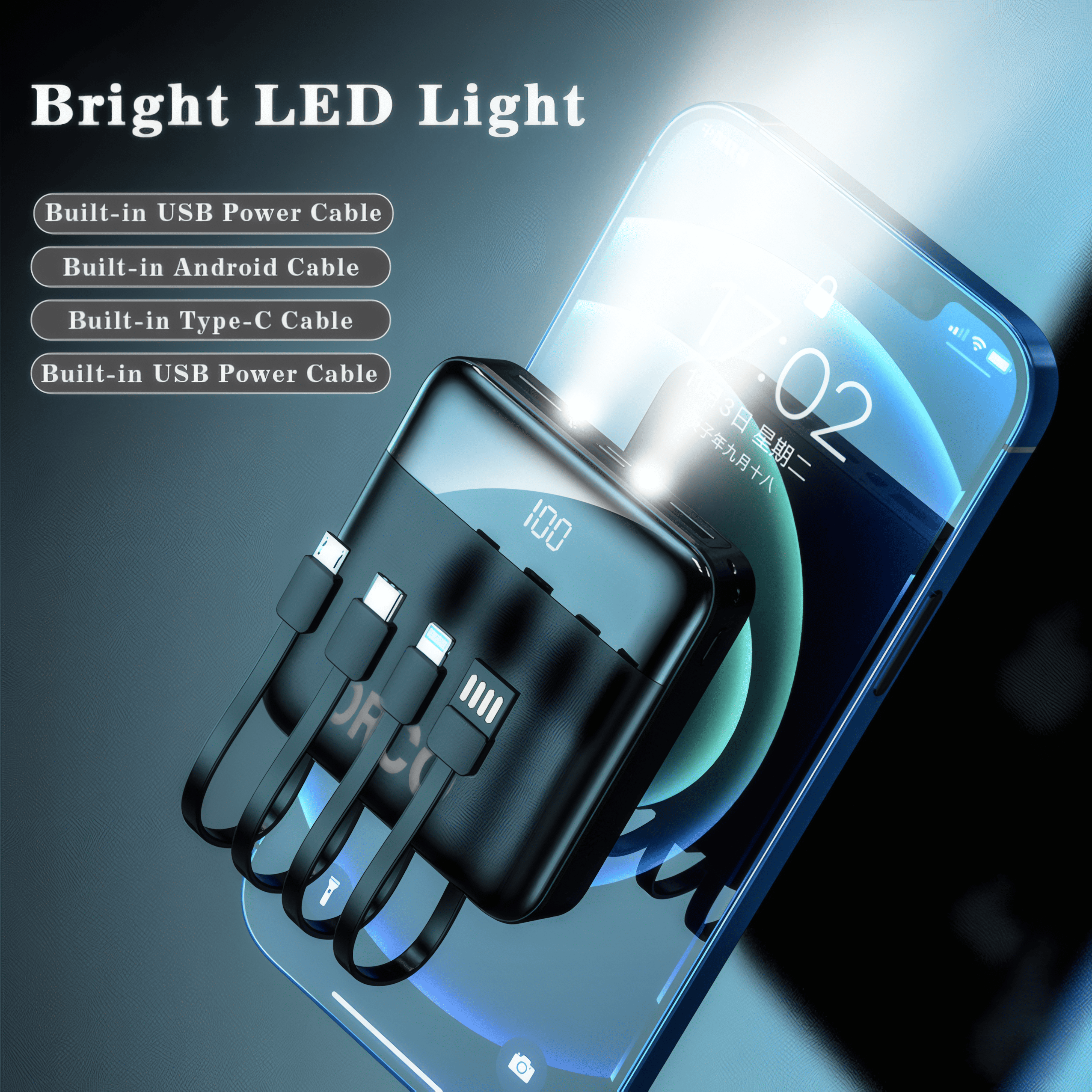 Orco 22.5W Power Bank, 10000mAh Slim USB C Portable Charger Fast Charging Battery Pack for iPhones,Samsung,Laptop,Ipad