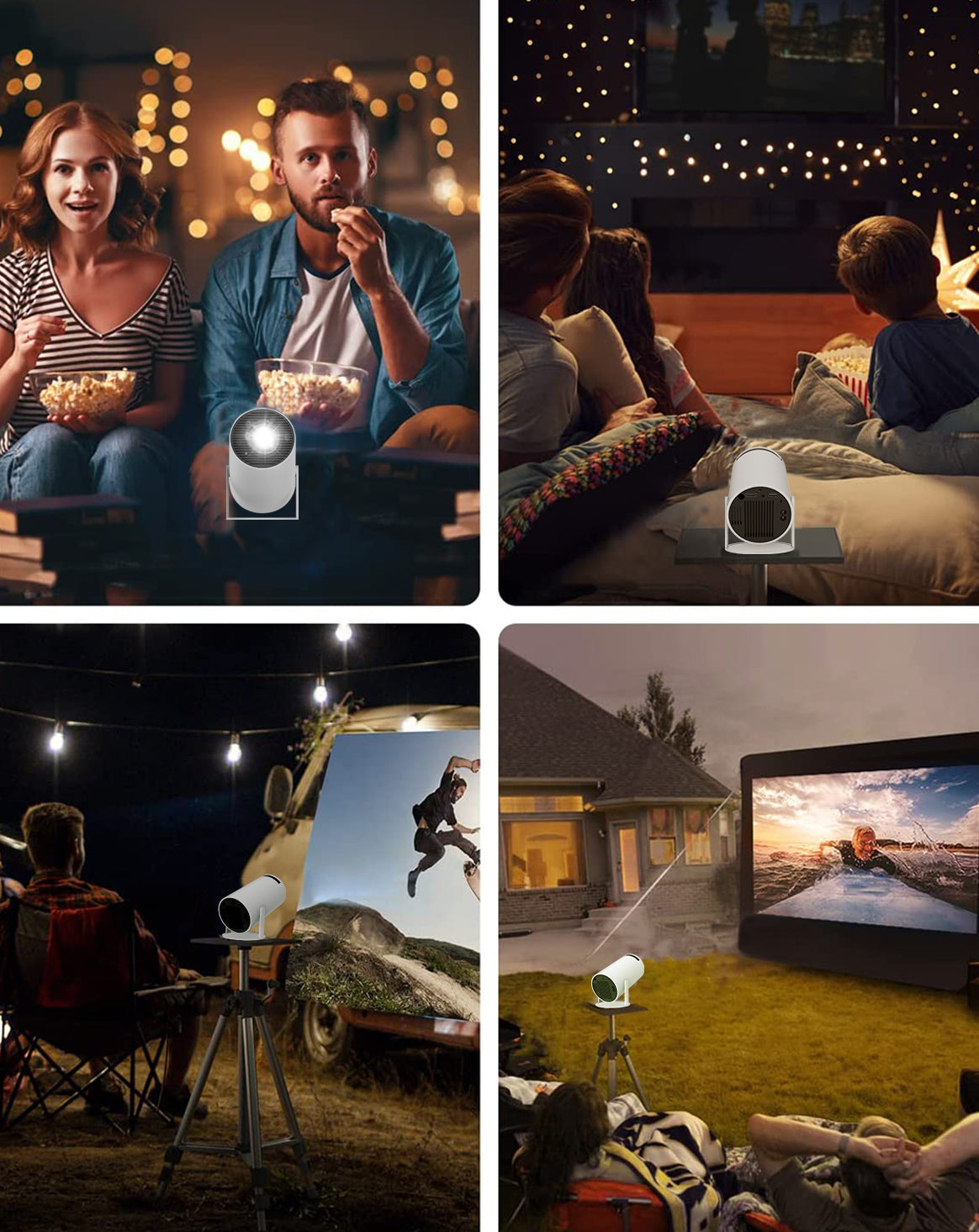Orco Mini Projector 4K 1080P Supported with Android System, Portable Projector with WiFi 6 and Bluetooth 180 Degree