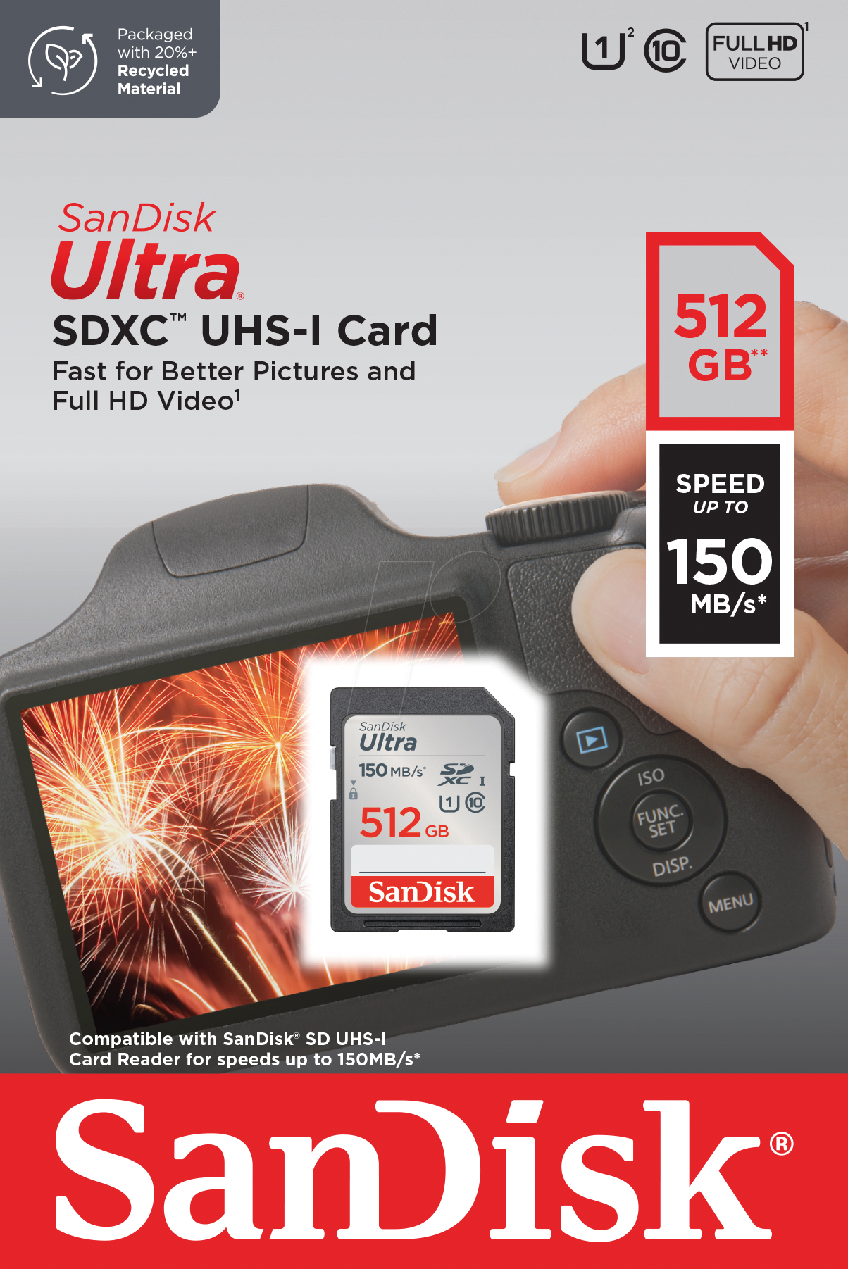 SanDisk Ultra SD Card Grey SDXC UHS-I Memory Card 32gb - 512gb