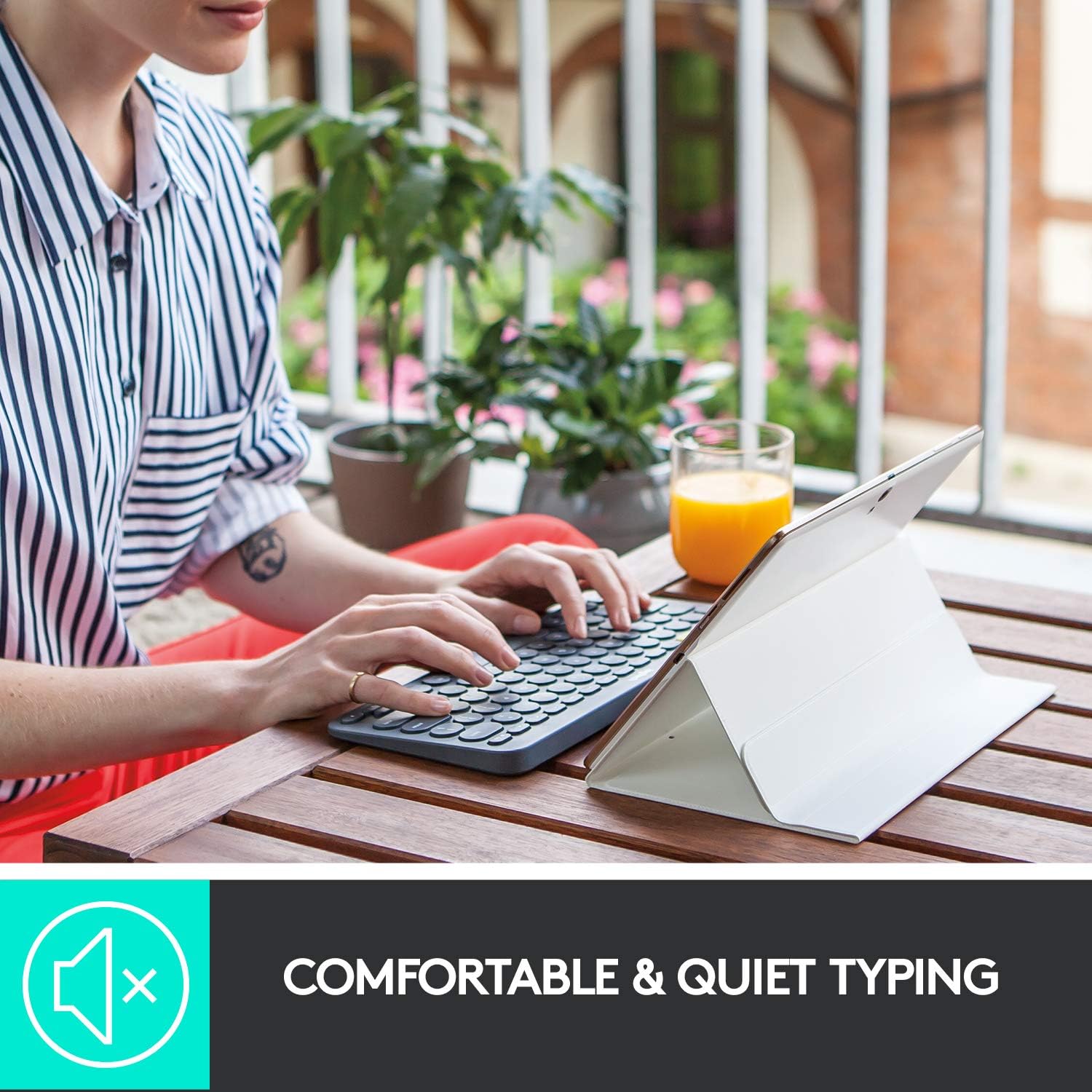 Logitech K380 Multi-Device Bluetooth Keyboard Black, White