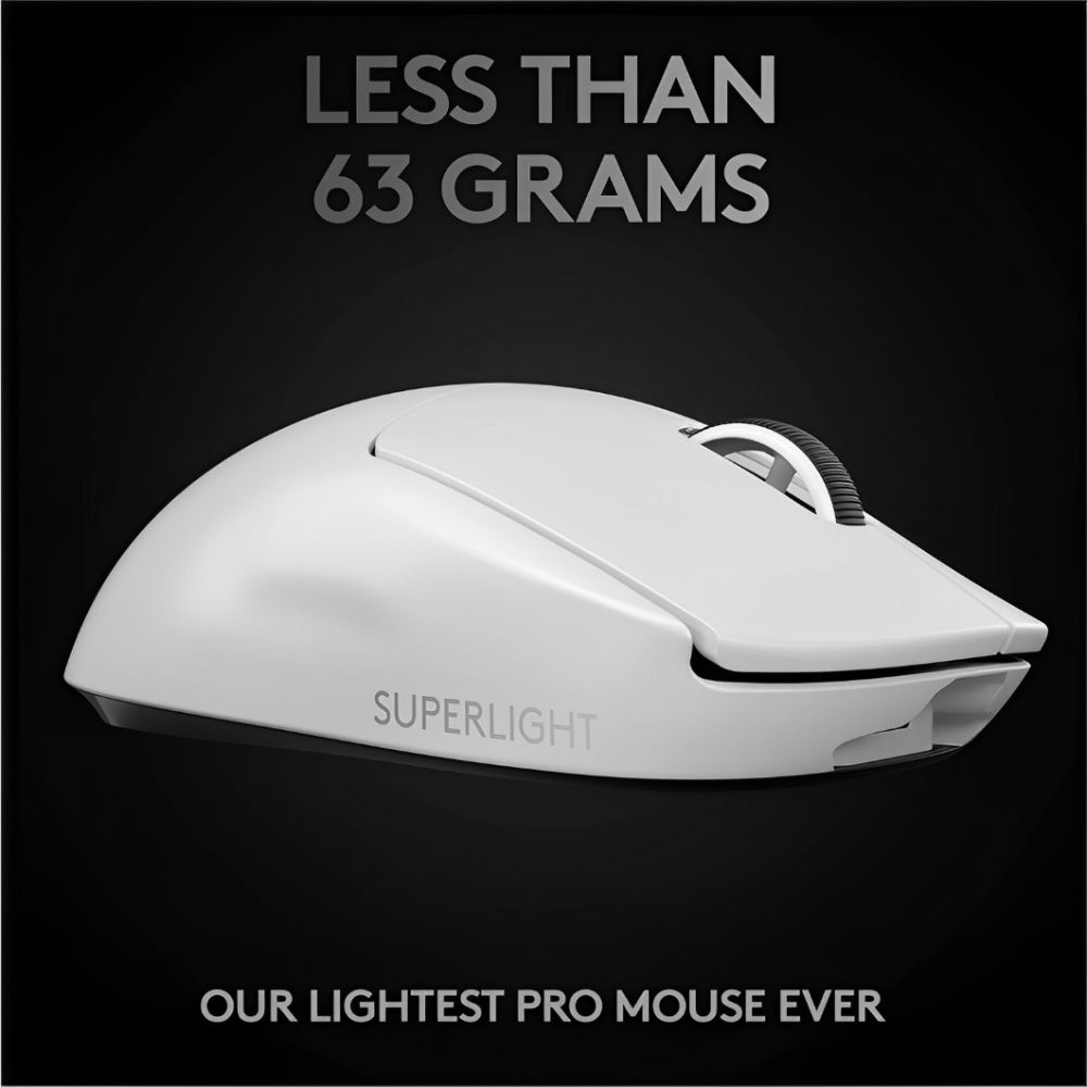 Logitech G pro Superlight Wireless Gaming Mouse Black, White