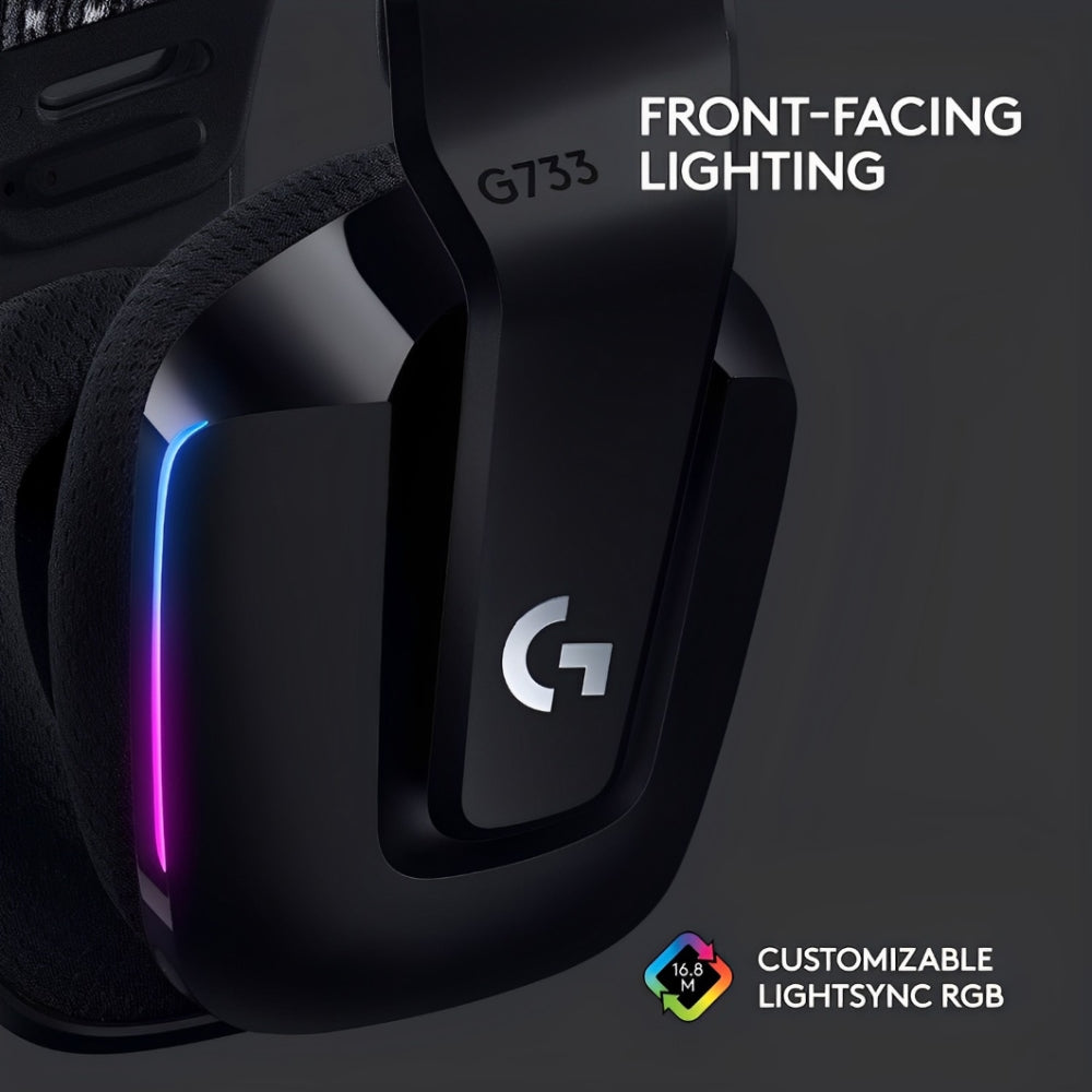 Logitech G733 Wireless Gaming Headset Black, White