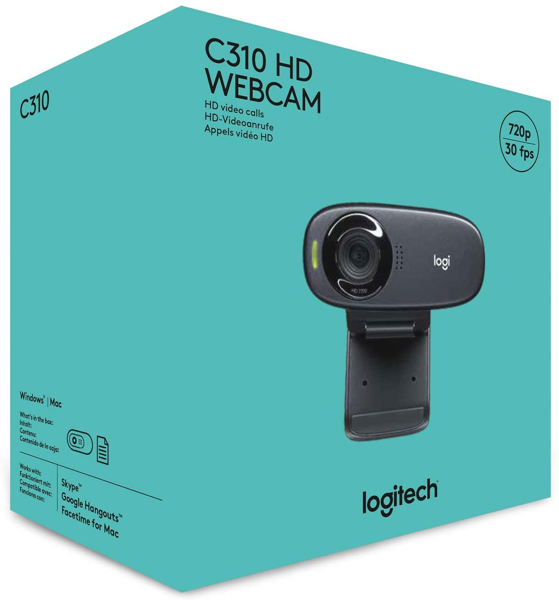 Logitech - C310 HD Webcam Camera