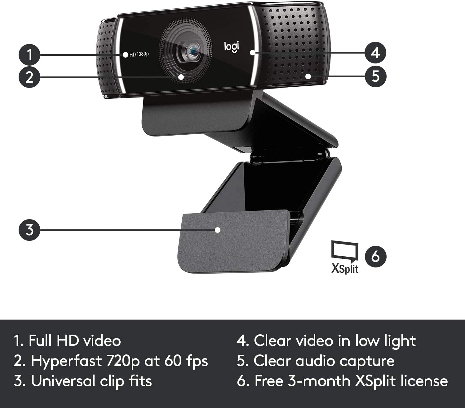 Logitech - C922 Pro Stream Webcam Camera