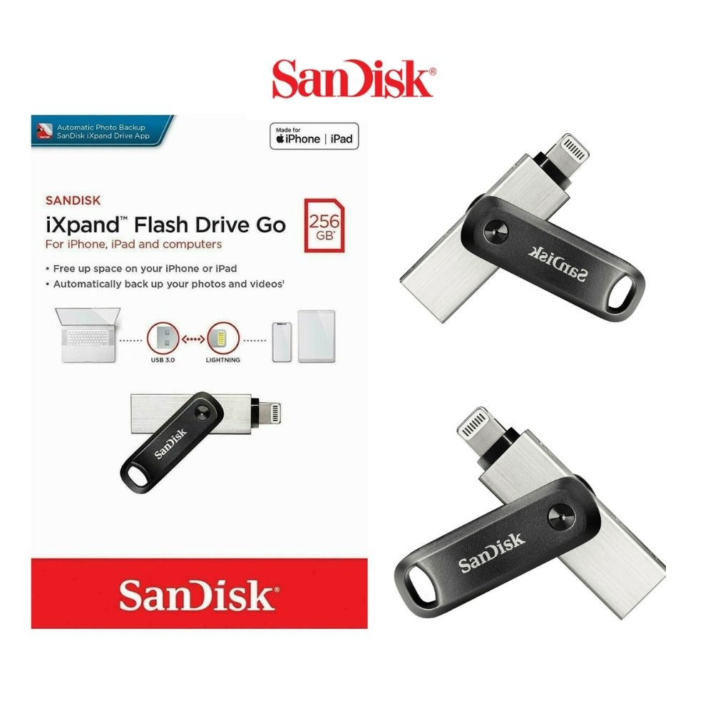 SanDisk iXpand Flash Drive Go USB for iPhone and iPad Lightning - SDIX60N-GN6NN Lightning