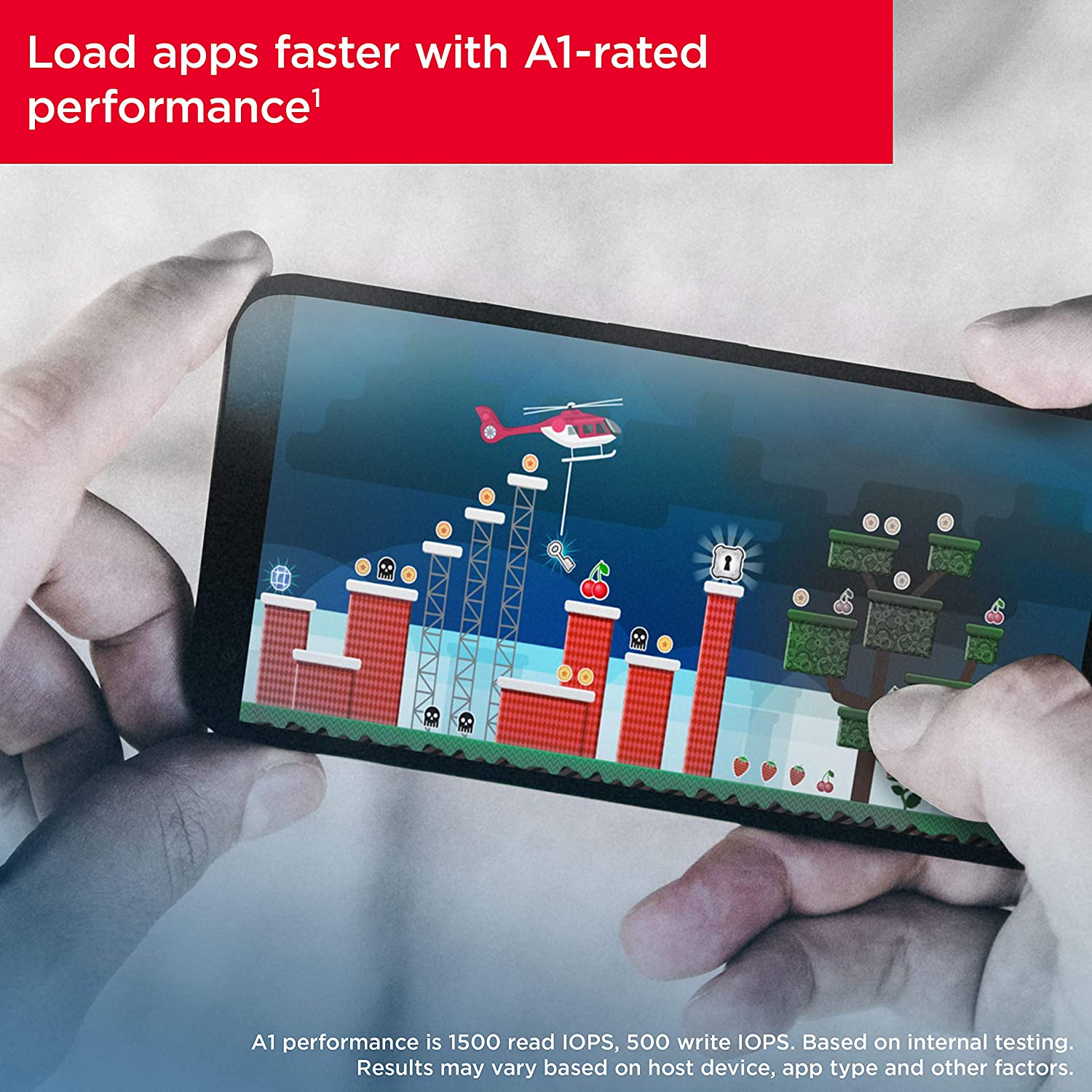 Load Apps faster with A1 Rated Performance Micro SD Ultra