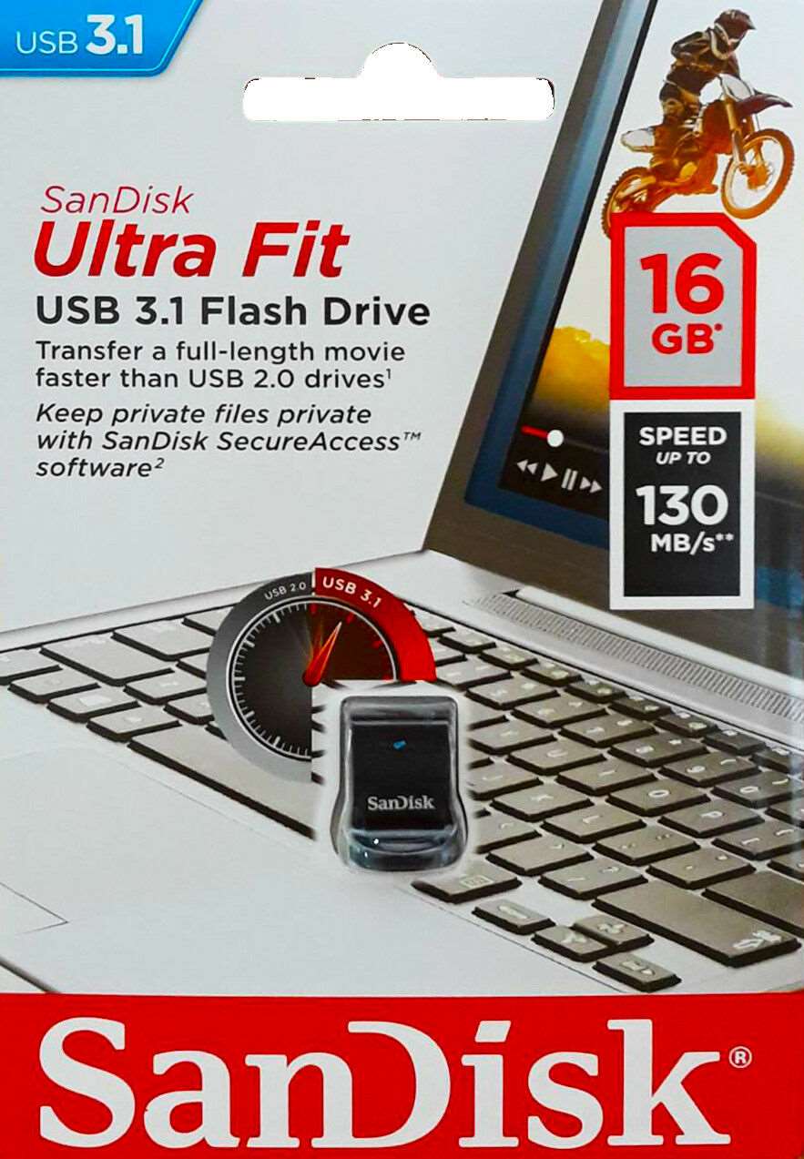 Sandisk Ultra Fit USB 3.1 Flash Drive SDCZ430 016G G46