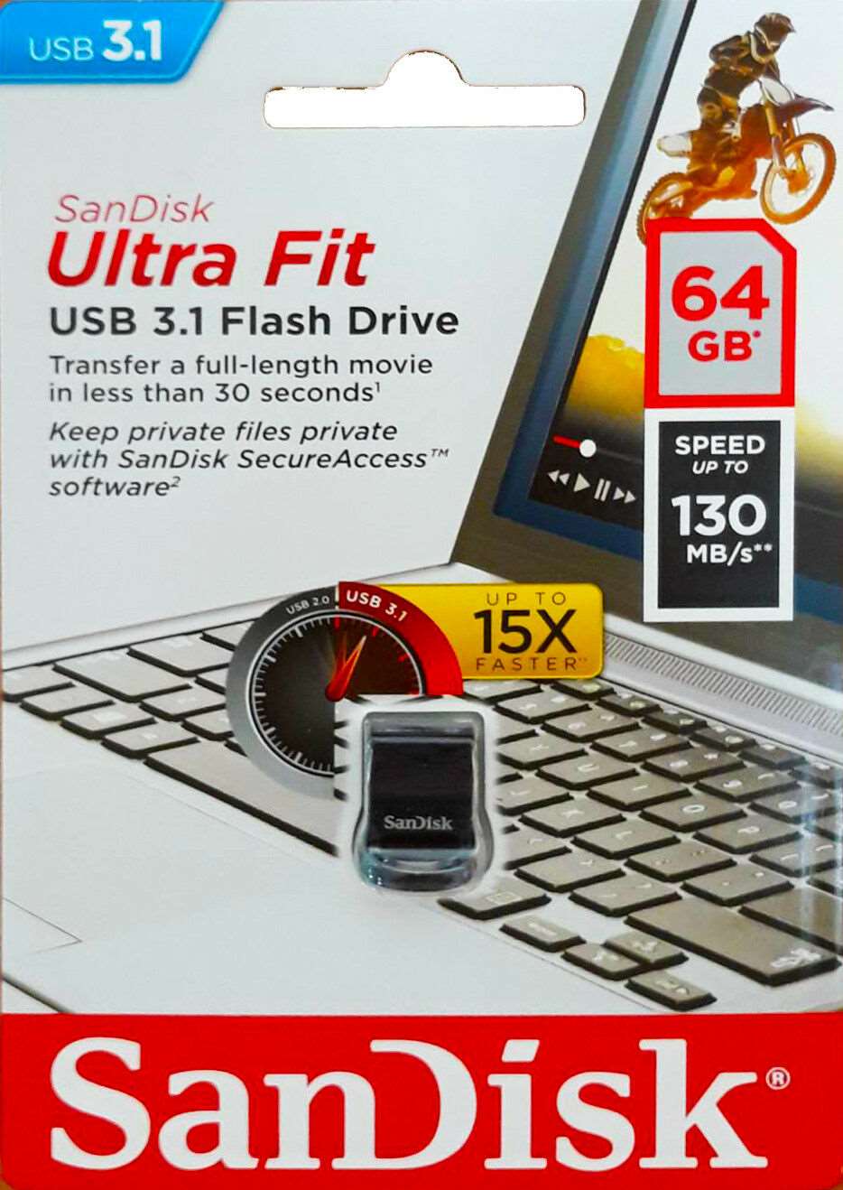Sandisk Ultra Fit USB 3.1 Flash Drive SDCZ430 064G G46
