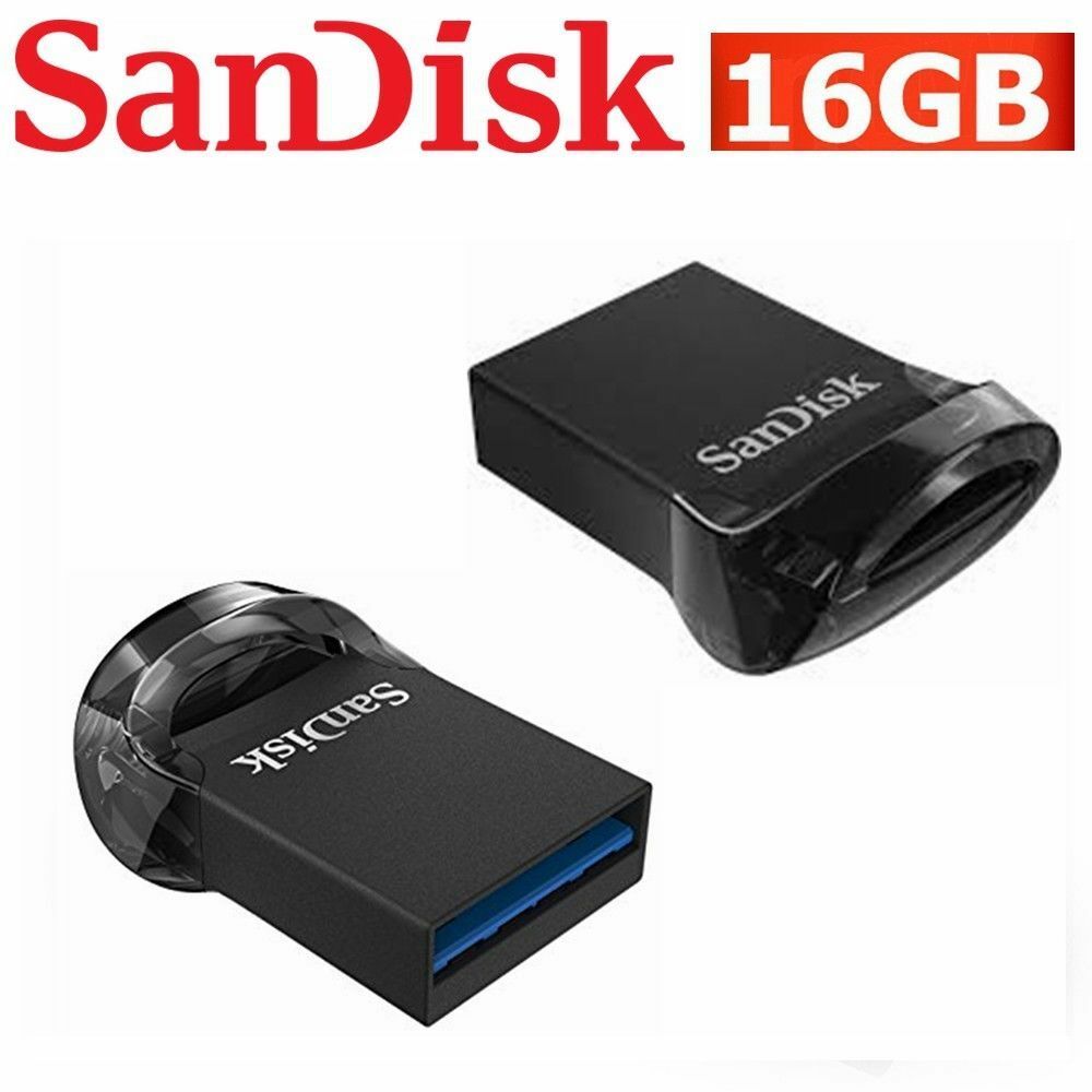 Sandisk Ultra Fit USB 3.1 Flash Drive Small Tiny Black 16gb