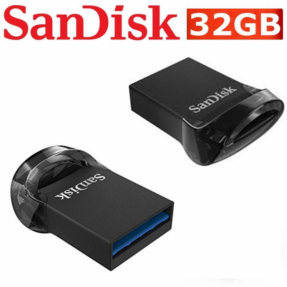 Sandisk Ultra Fit USB 3.1 Flash Drive Small Tiny Black 32gb