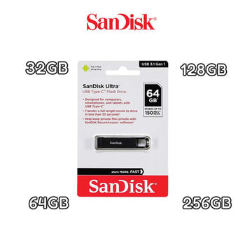 Sandisk ultra usb flash drive type C 32 gb 64 gb 128 gb 256 gb