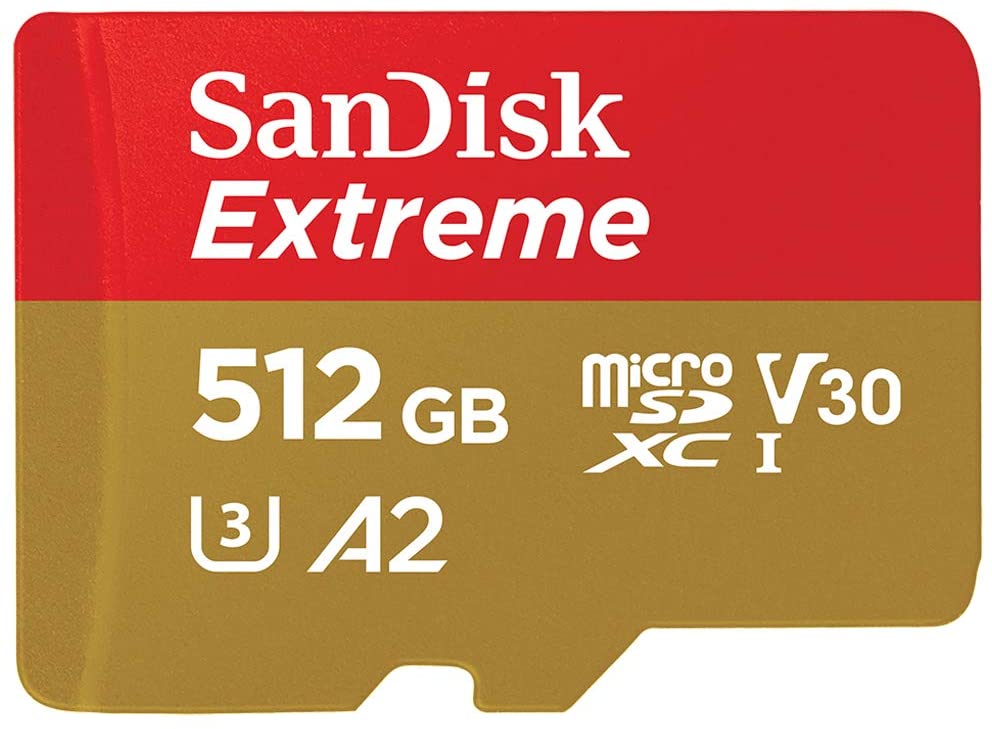 Sandisk Extreme Micro SD memory card 512gb