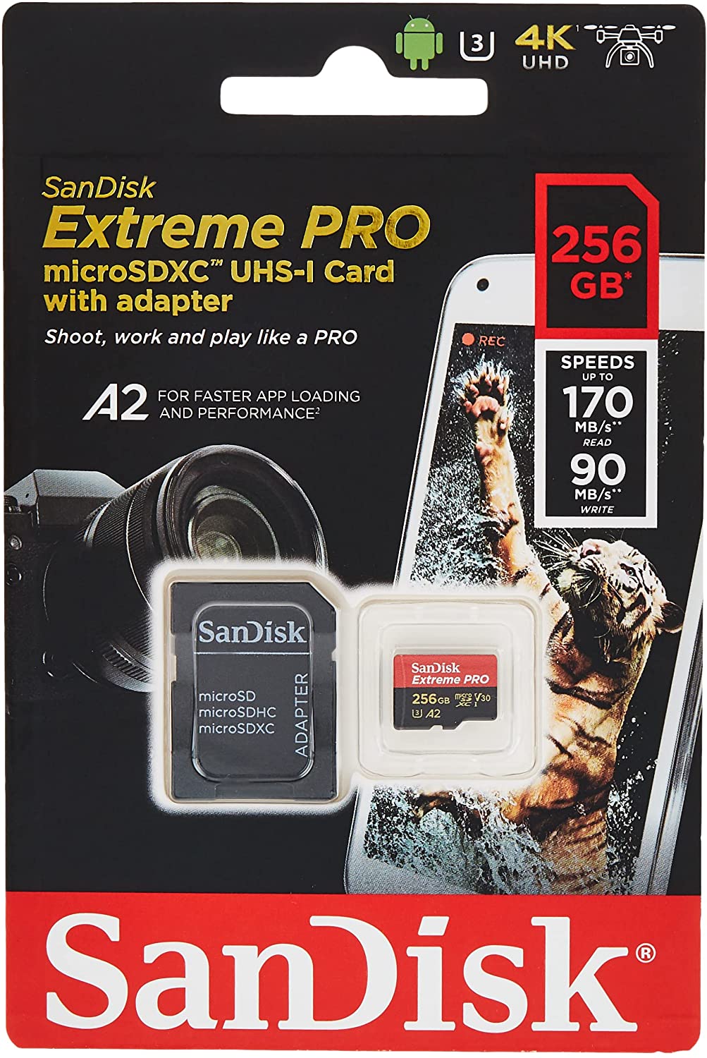 Sandisk Extreme PRO Micro SD memory card 256 GB