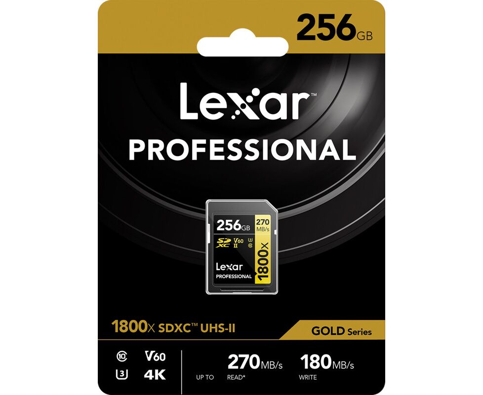 Lexar Professional SD Card 1800X SDXC UHS-II 180Mbs - Veloreo
